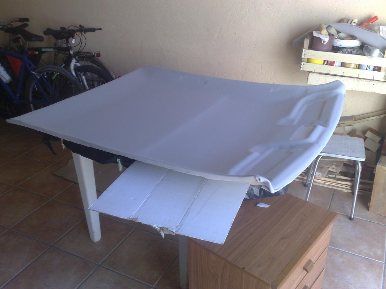 (11) Poniendo tela nueva en el techo